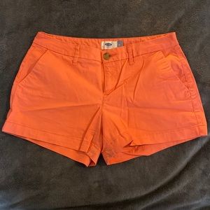 Bright pink khaki shorts